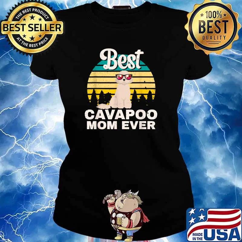 Best Cavapoo Mom Ever Vintage T-Shirt Ladies tee