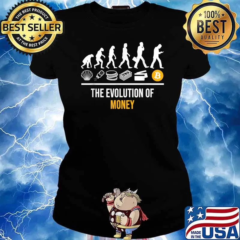 Bitcoin The Evolution Of Money Btc Elon Musk T-Shirt Ladies tee