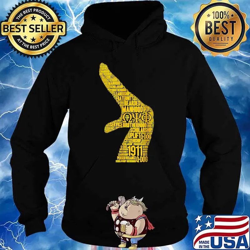 Black Fraternity Omega 1911 Service Brotherhood Scholarship T-Shirt Hoodie