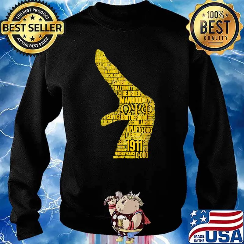 Black Fraternity Omega 1911 Service Brotherhood Scholarship T-Shirt Sweater