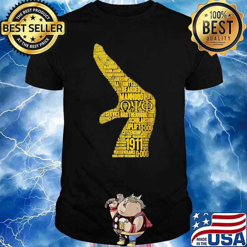 Black Fraternity Omega 1911 Service Brotherhood Scholarship T-Shirt