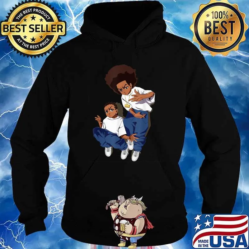 Boondock Riley-Huey Black Sitcom African American Cartoon T-Shirt Hoodie
