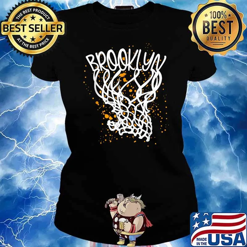 Brooklyn Basketball Net Vintage T-Shirt Ladies tee