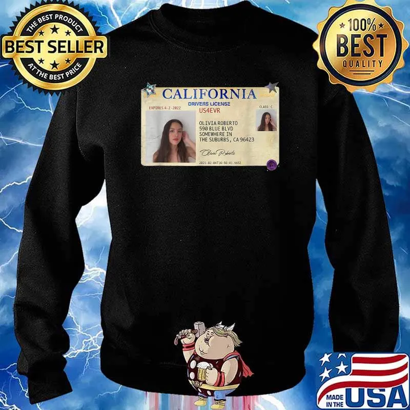 California olivia and rodrigo Driver's License T-Shirt Sweater