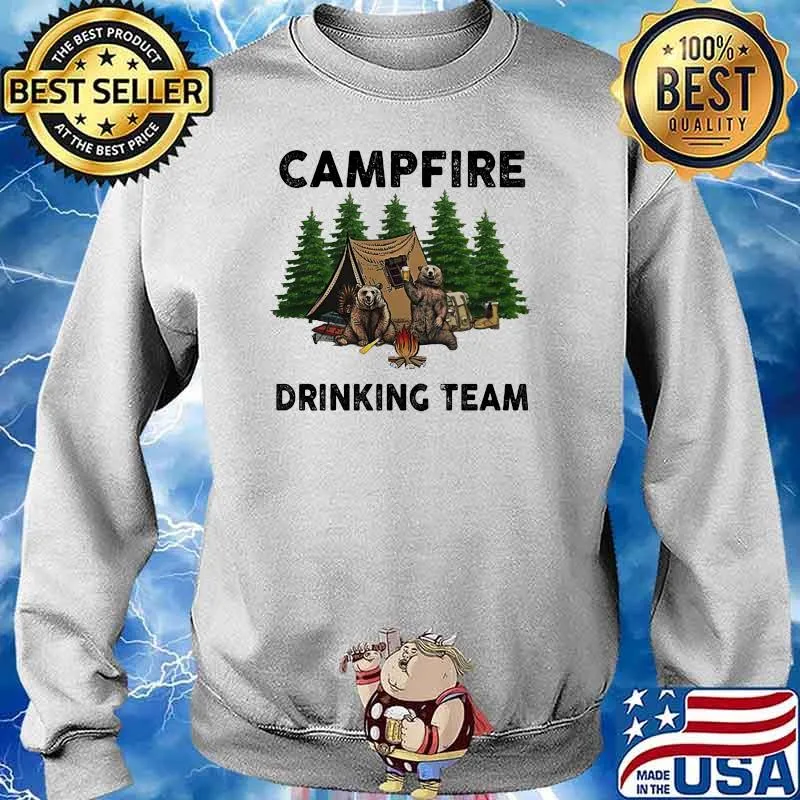 Campfire drinking team bear s Sweater