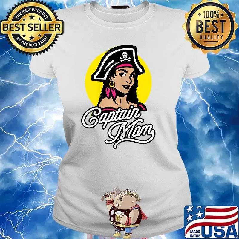 Captain Mom Crossbones Freebooter T-Shirt Ladies tee