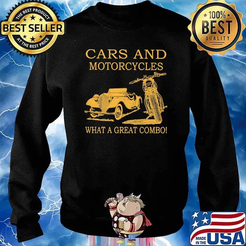 Cars and motorcyles what a great combo Sweater