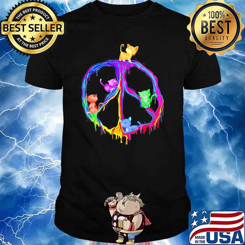 Cat Peae Love Hippie Shirt