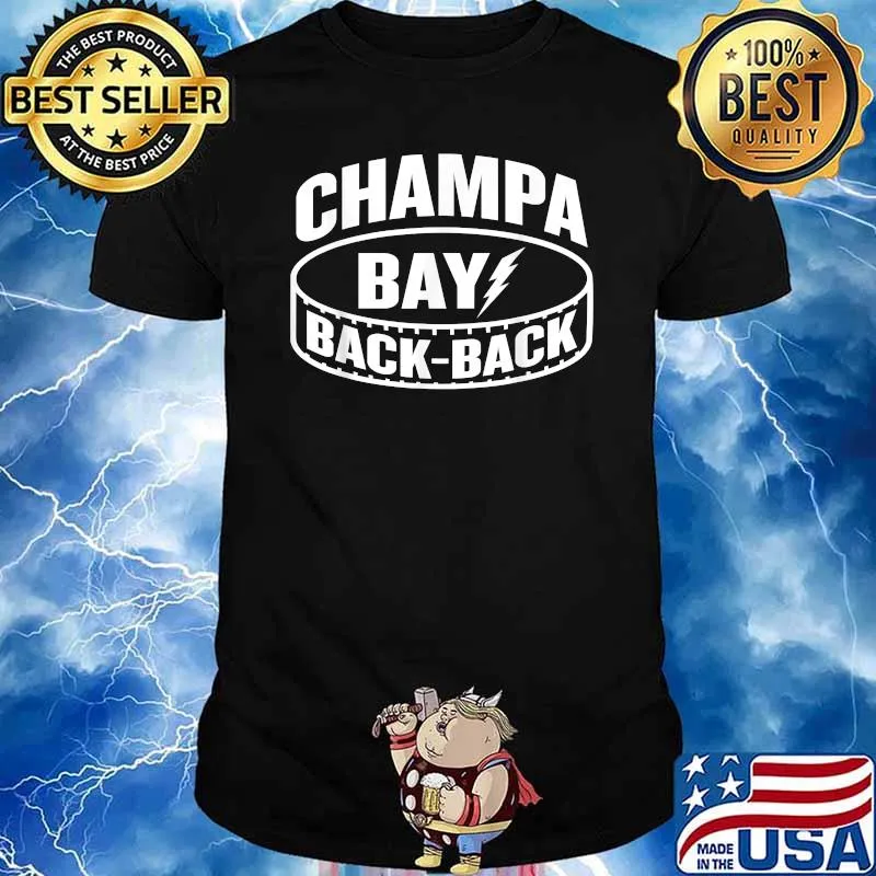 Champa Bay Back Back Hockey Champion T-Shirt