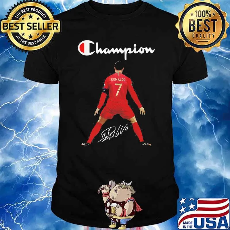 Champion Ronaldo seven signature soccer euro red shirt