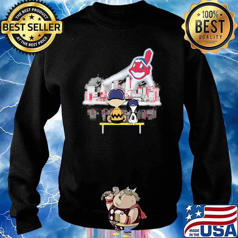 Charlie and snoopy watch city indians s Sweater