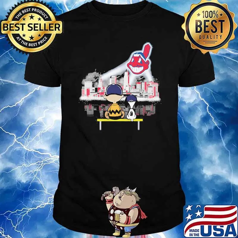 Charlie and snoopy watch city indians shirt