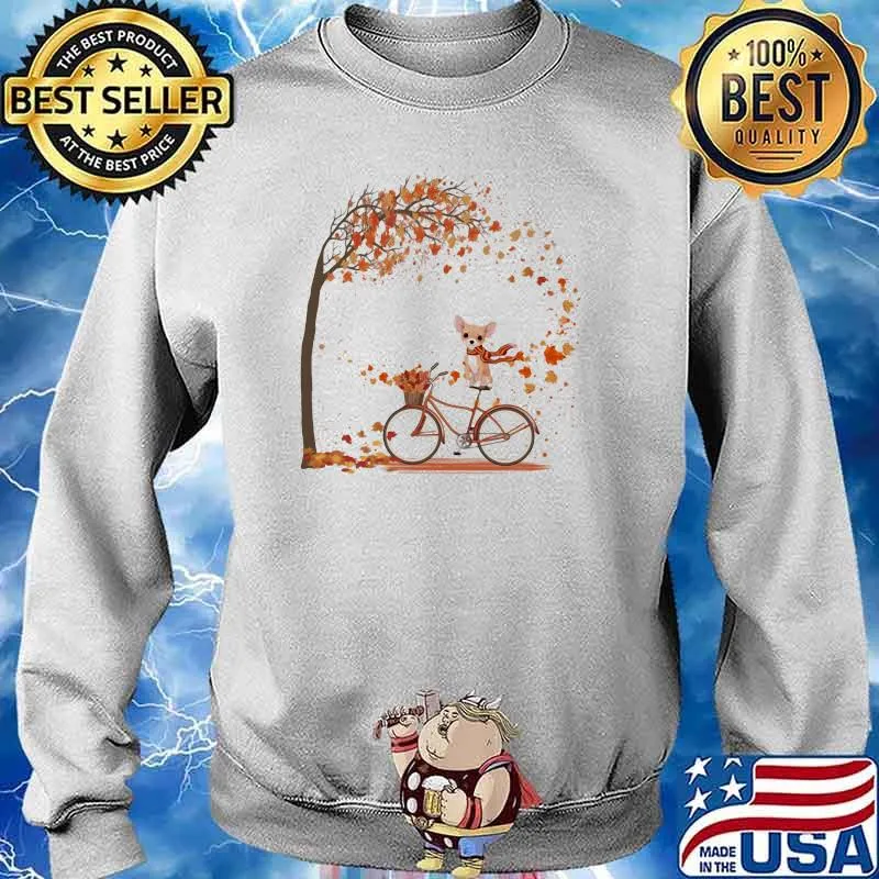 Chihuahua Cycling To Autumn Shirt Sweater