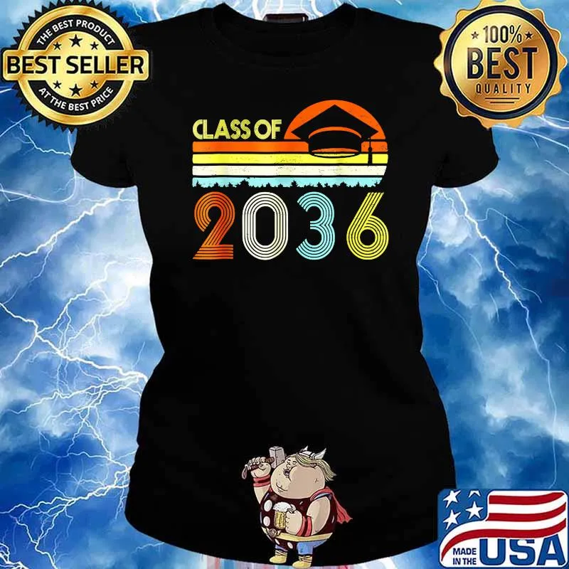 Class Of 2036 Graduation First Day Of School Vintage T-Shirt Ladies tee