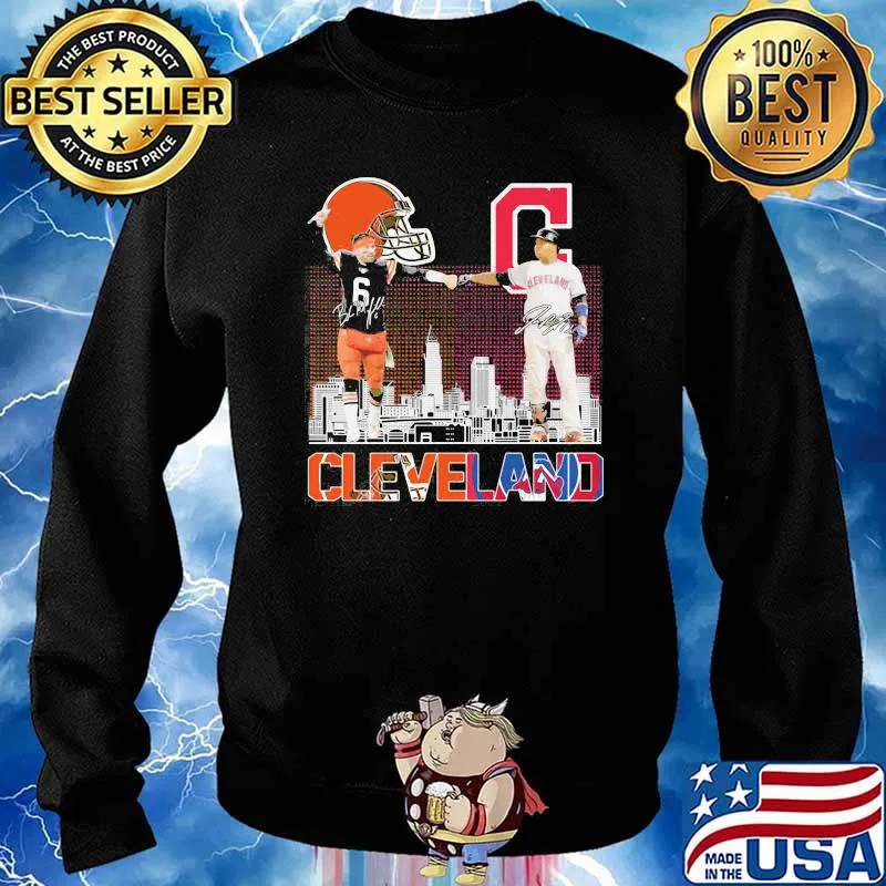 Cleveland indians football city football signature s Sweater