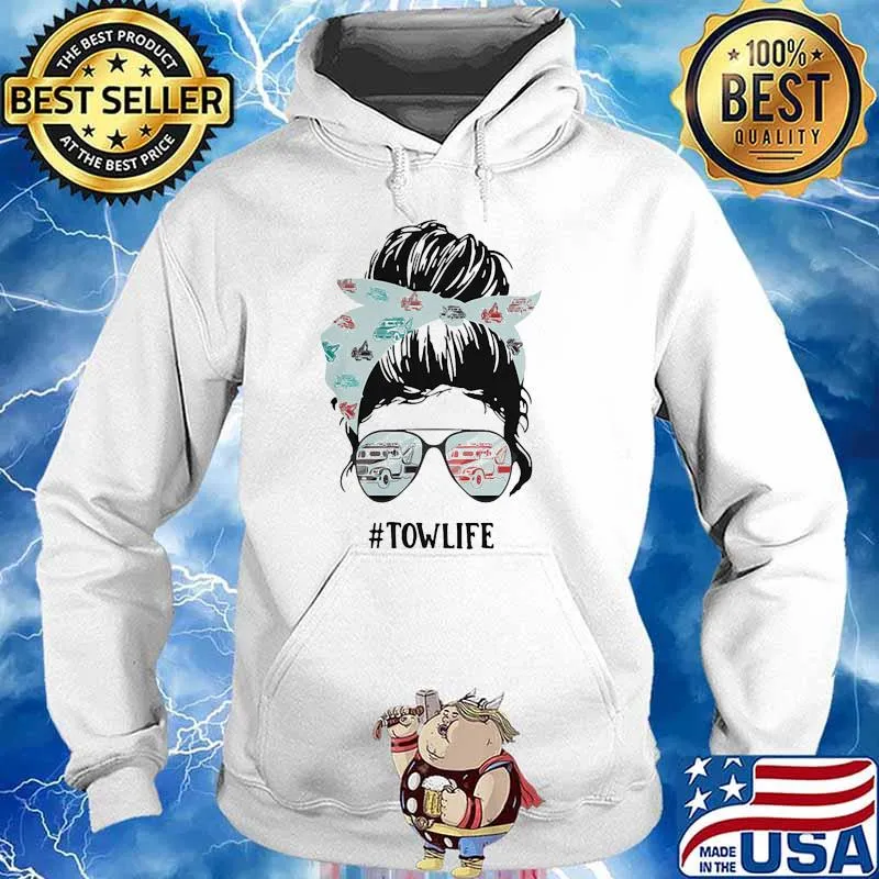CRAZY TOW TRUCK OPERATOR messy bun s Hoodie