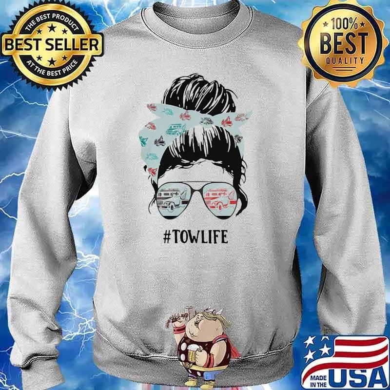 CRAZY TOW TRUCK OPERATOR messy bun s Sweater