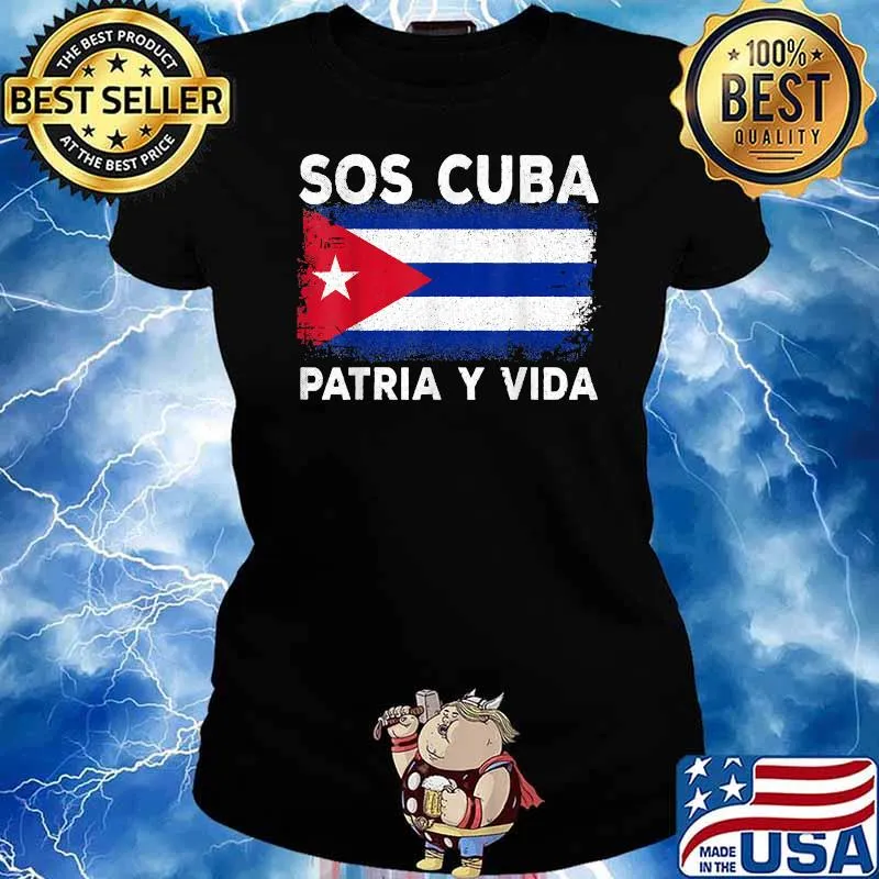 Cuba SOS Cuba Flag Shirt Ladies tee