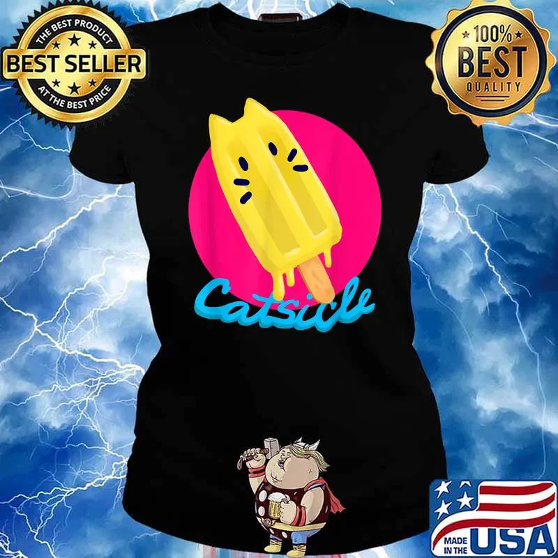 Cute Cat Catsicle Ice Cream Shirt Ladies tee