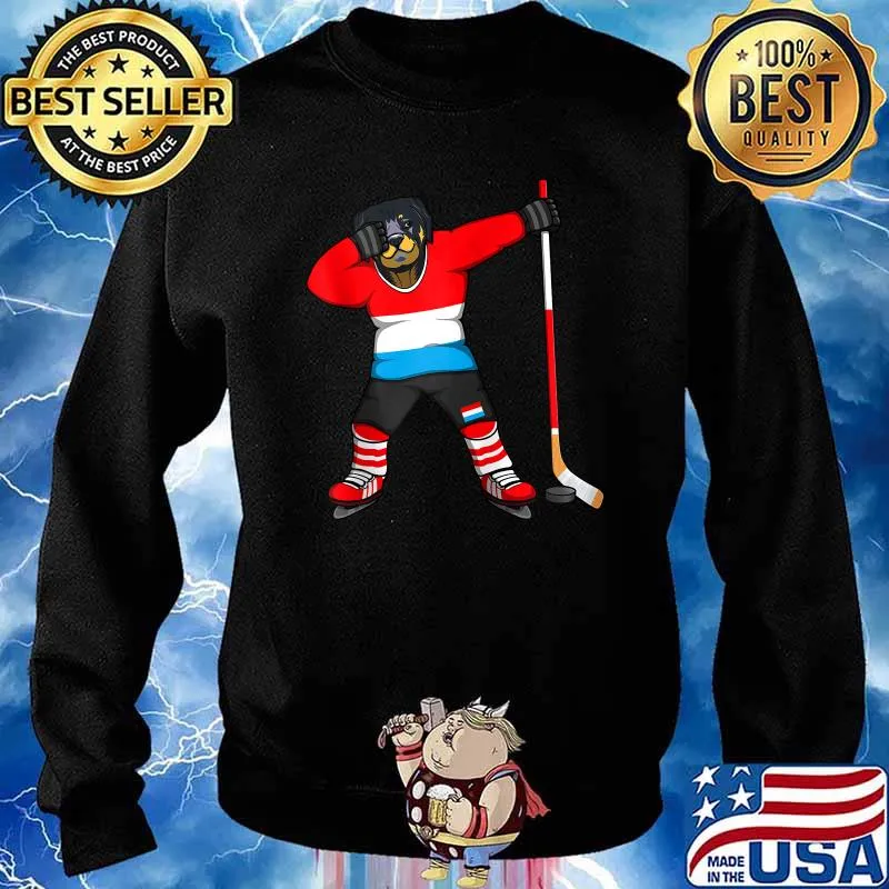 Dabbing Rottweiler Luxembourg Ice Hockey Shirt Sweater