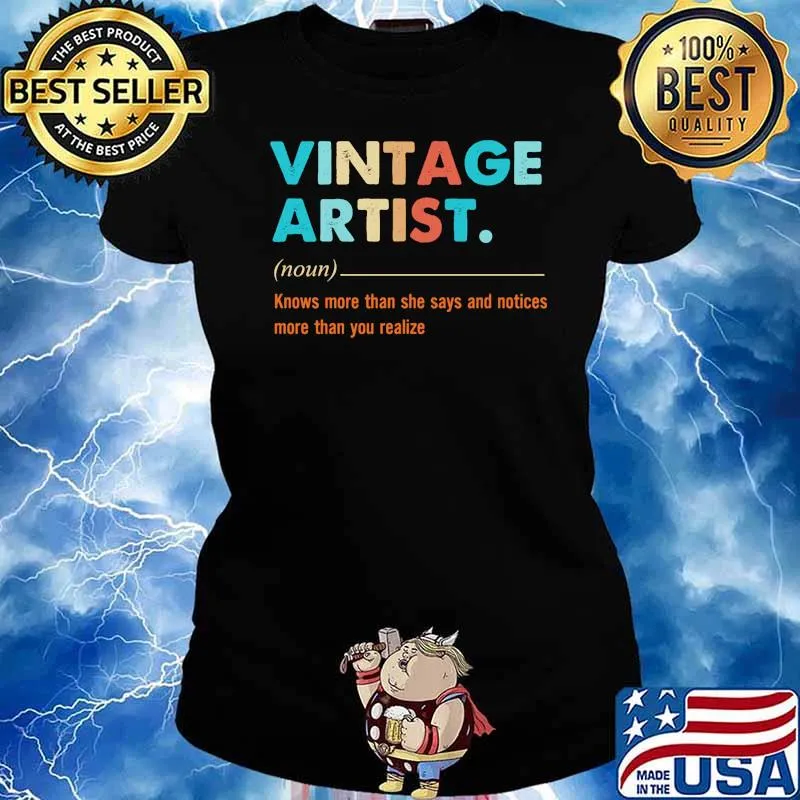 definition Vintage artist noum knows more than she says and Ladies tee