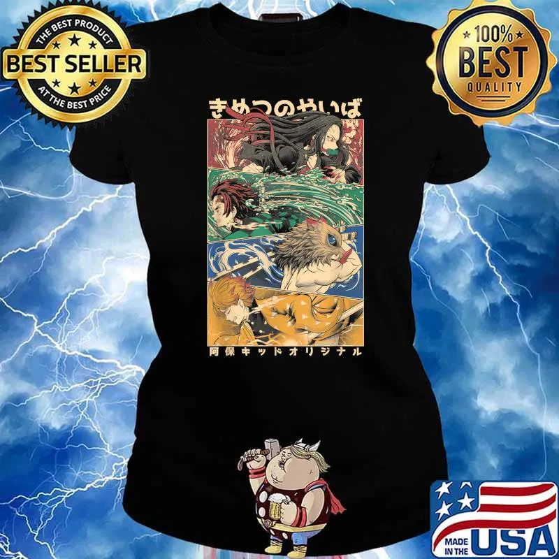 Demons Slayers Anime Funny T-Shirt Ladies tee