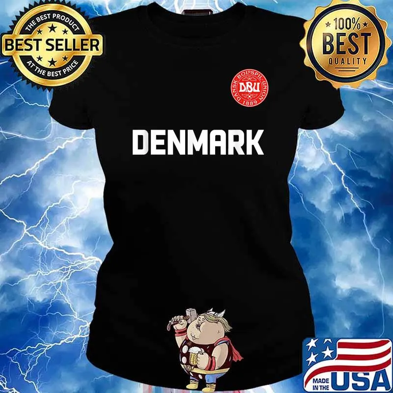 Denmark Soccer Jersey 2020 2021 Danish Football Team Shirt Ladies tee