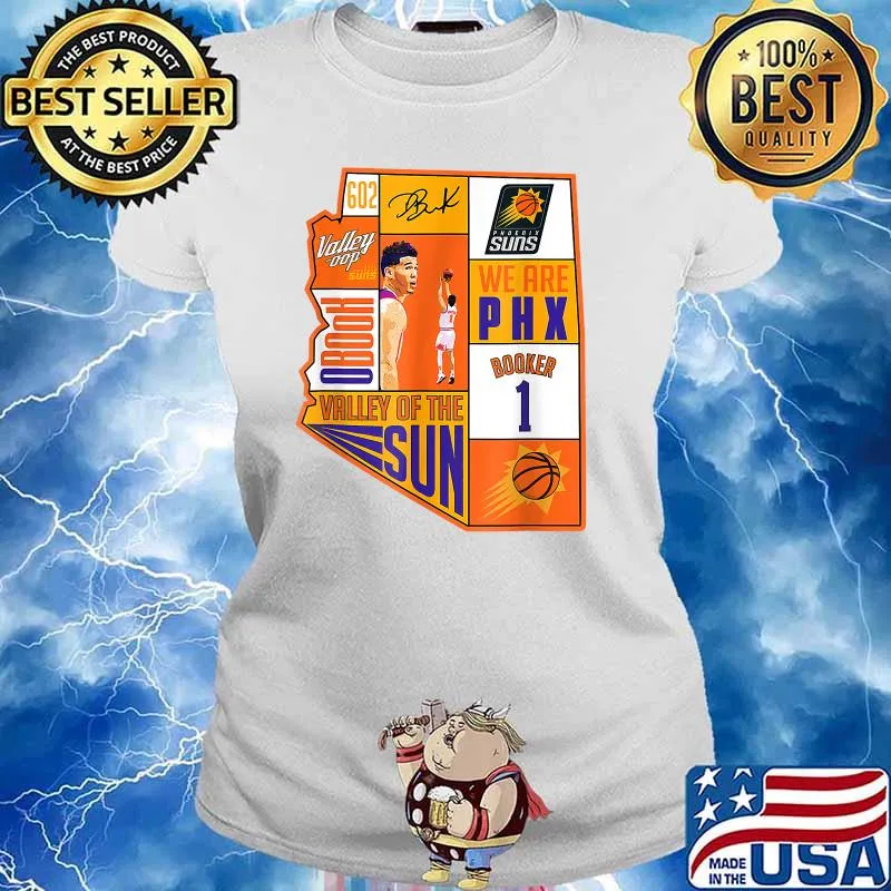 Devin Booker Valley Oop Suns We Are Phx T-Shirt Ladies tee