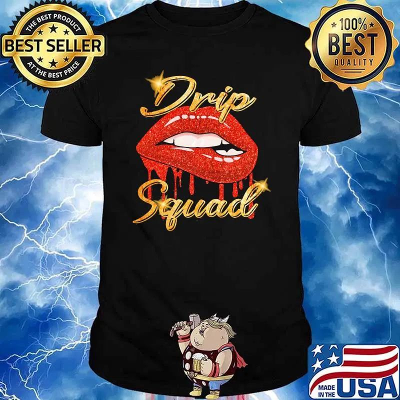 Drip squad lip red shirt