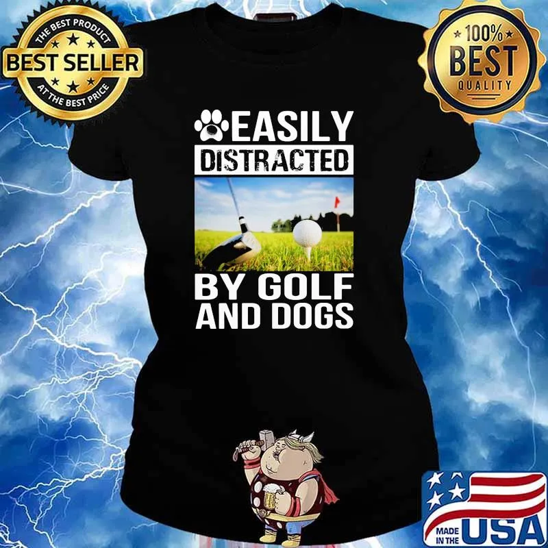 Easily distracted by golf and dogs Ladies tee