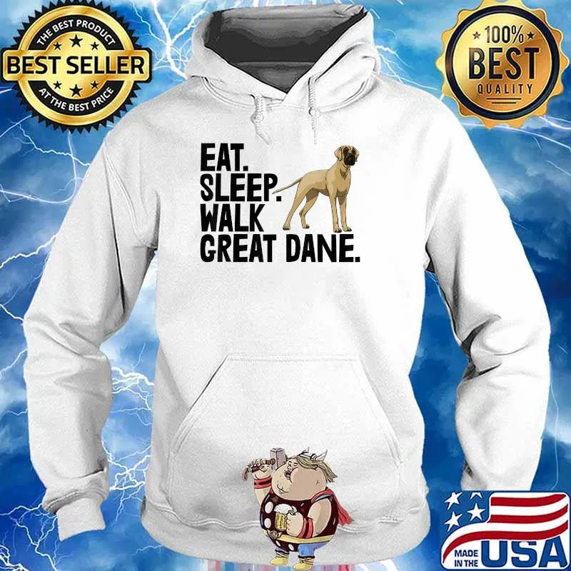 Eat Sleep Walk Great Dane Dog T-Shirt Hoodie