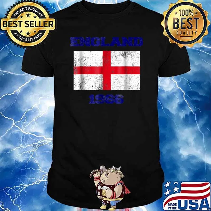 England 1966 Vintage Soccer Football Flag Lions Shirt