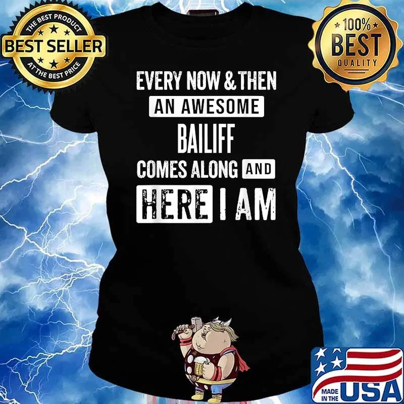 Every Now And Then An Awesome Bailiff Comes Along And here I am Shirt Ladies tee