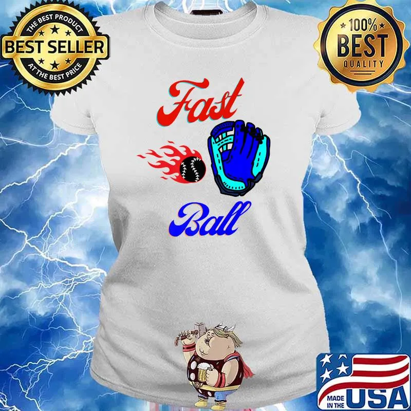 Fast Ball Baseball fan Premium T-Shirt Ladies tee