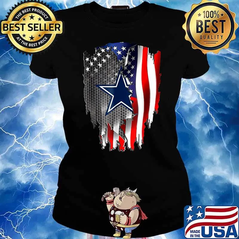 Father's day Cowboy Flag football Dallas Fans USA Shirt Ladies tee