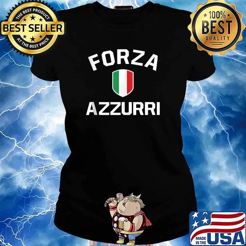 Forza Azzurri Italy Soccer Italia Football Shirt Ladies tee