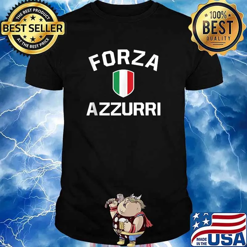 Forza Azzurri Italy Soccer Italia Football Shirt