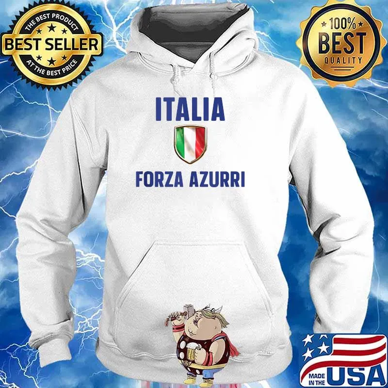 Forza Azzurri Jersey Football Italia Shirt Hoodie