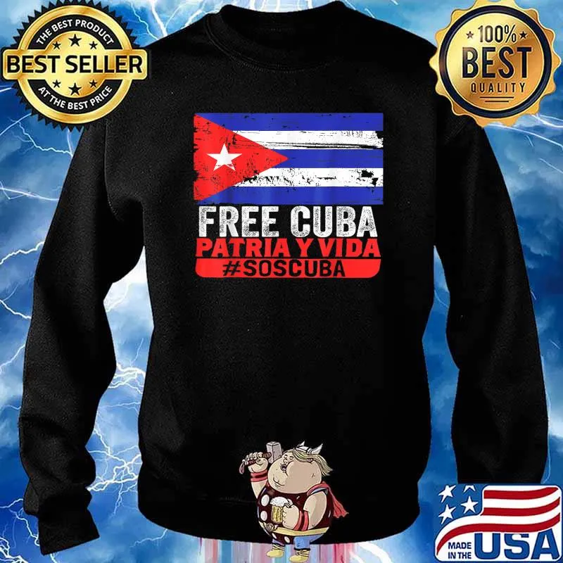 Free Cuba Patria Y Vida S.O.S. Cuba Libre Libertad T-Shirt Sweater