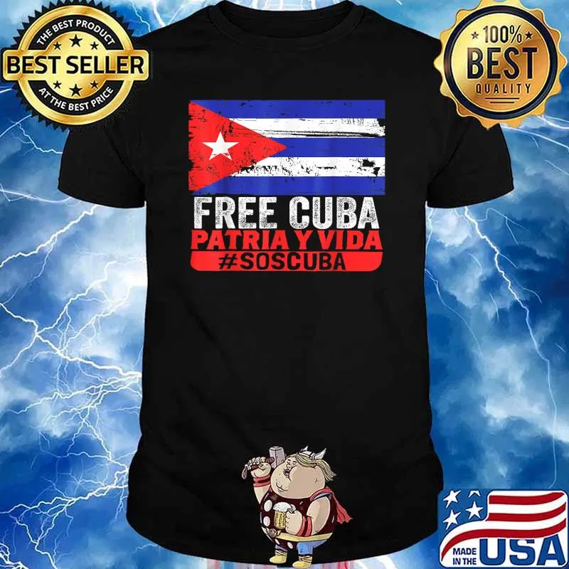 Free Cuba Patria Y Vida S.O.S. Cuba Libre Libertad T-Shirt