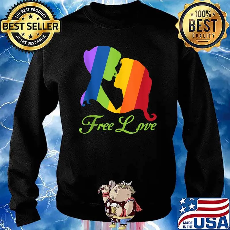 Free Love Rainbow LGBT Shirt Sweater