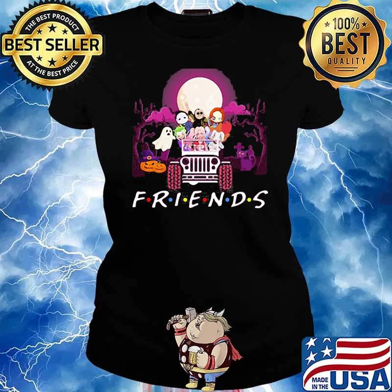 Friends witch ghost moon halloween s Ladies tee