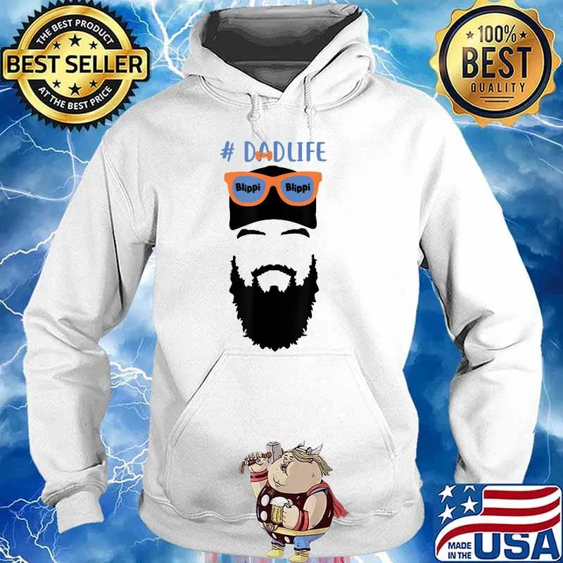 Funny Blippis Bearded Dad Life T-Shirt Hoodie