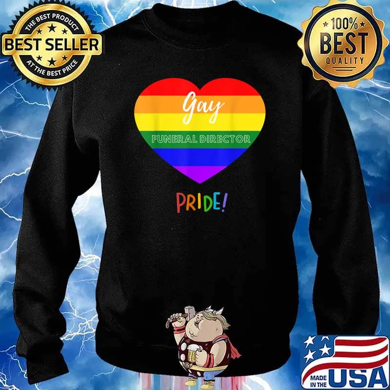 Gay Funeral Director Pride Heart Lgbt T-Shirt Sweater
