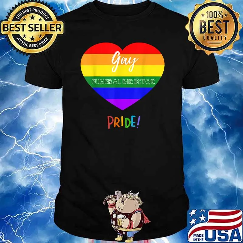 Gay Funeral Director Pride Heart Lgbt T-Shirt