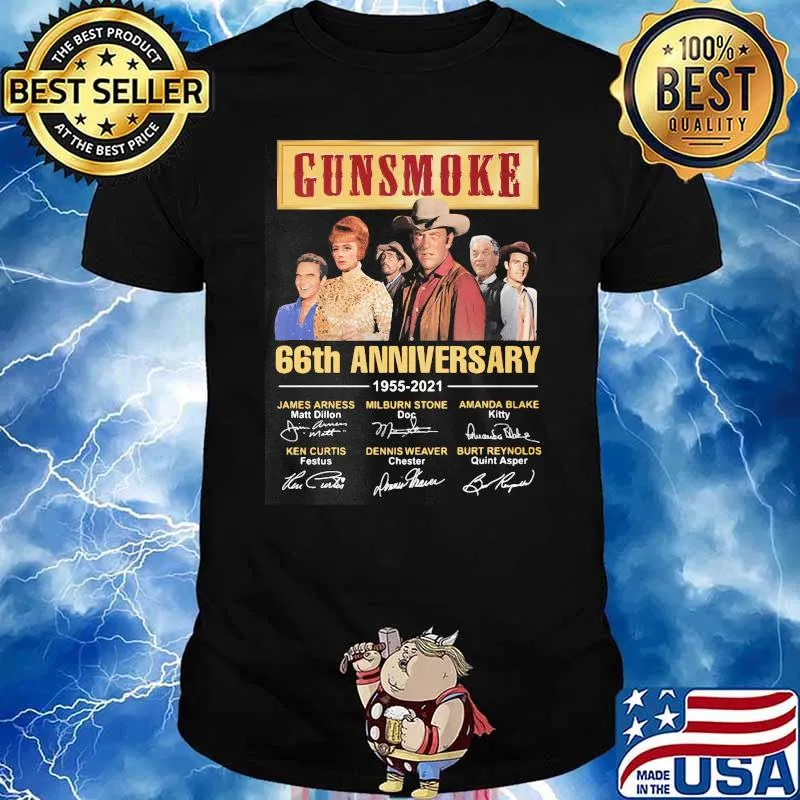 Gunsmoke 66th anniversary 1955 2021 signatures shirt