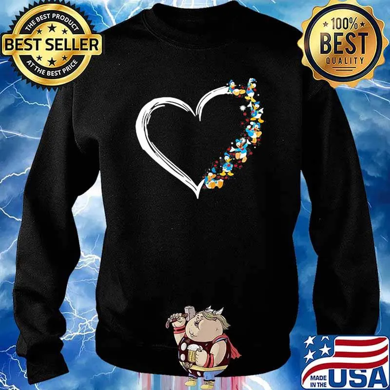 Heart love donald duck disney s Sweater