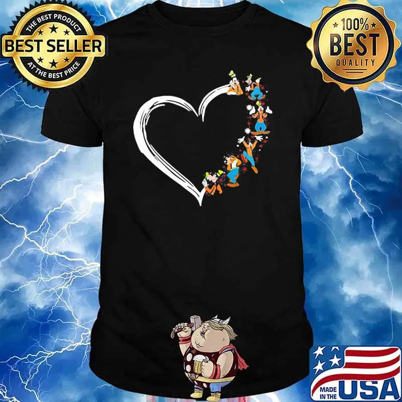 Heart love Goofy disney shirt