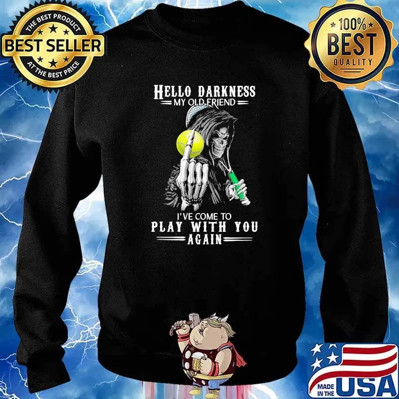 Hello darkness my old friend ive come to play with you again skull softball s Sweater