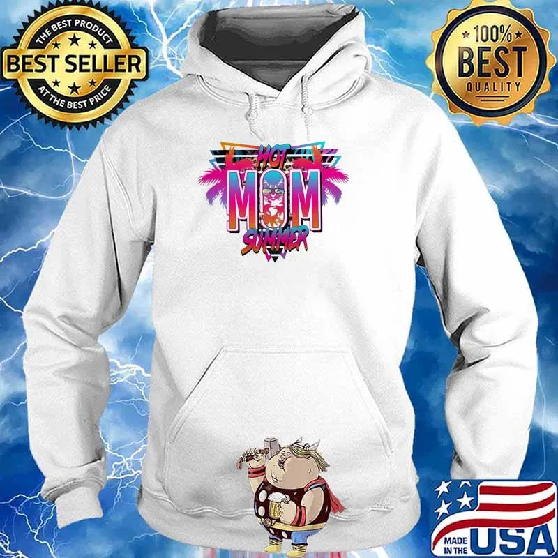 Hot mom summer beaches retro 80s s Hoodie